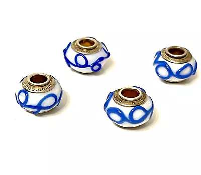 £48.60 • Buy Amore & Baci Italy 925 Sterling Silver 4 Pcs Bead  Bracelet Charms Set