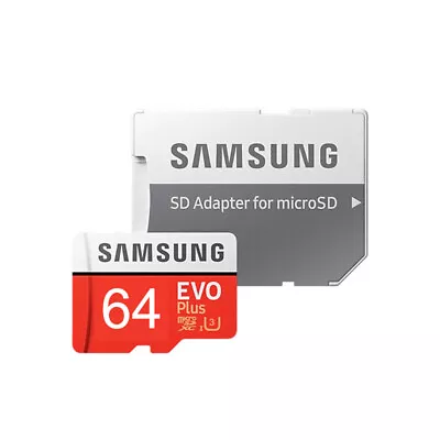 Samsung 64GB EVO Plus Class 10 Micro SDXC Memory Card With Full Size SD Adapter • $14.95