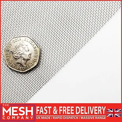 Insect Screen Mesh (16LPI X 0.28mm Wire=1.31mm Hole)SS304 Grade Woven Wire Mesh • £16.99