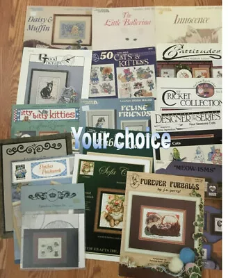 $9.99 • Buy CATS, KITTEN, KITTIES, FELINES , CAT Counted Cross Stitch Charts - YOUR CHOICE