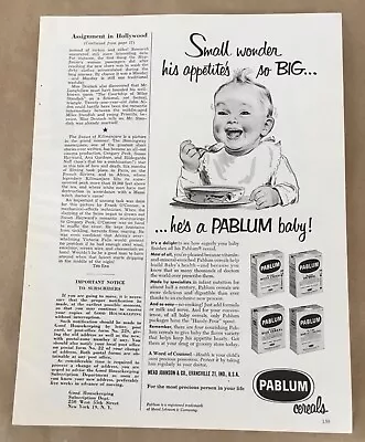 Pablum Baby Food Vintage Print Ad 1952 Art Retro Decor 1950s Kitchen Illustratin • $6
