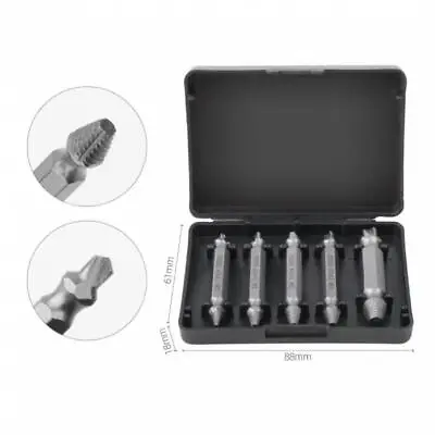 5pcs Double Head Damaged Screw Extractor Remover Set For Screws And Bolts • £5.60