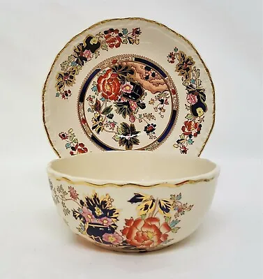 £19.99 • Buy Vintage Mason's Mandarin Saucer + Bowl Decorative Ironstone