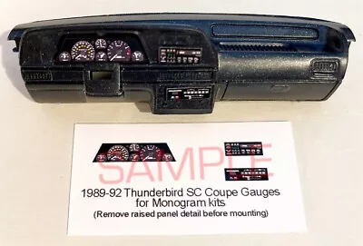 1989 90 91 92 THUNDERBIRD SC And LOWRIDER GAUGE FACES For REVELL MONOGRAM Kits • $2.99