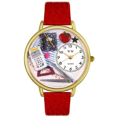 Whimsical Watches (previous Generation)-Math Teacher Watch- Gold Finish • $25