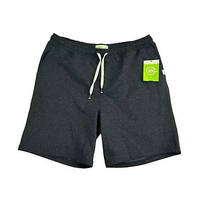 Reef Mens Wade French Terry Drawstring Fleece Shorts Charcoal Gray L • $24.97