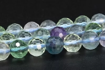 5MM Natural Multicolor Fluorite Beads Grade AAA Micro Faceted Round Loose Beads • $7.01