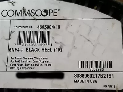 Commscope 6NF4+ 24/4P Cat6 UTP Gel-Filled Direct Burial PE Cable Black /100ft • $38.99