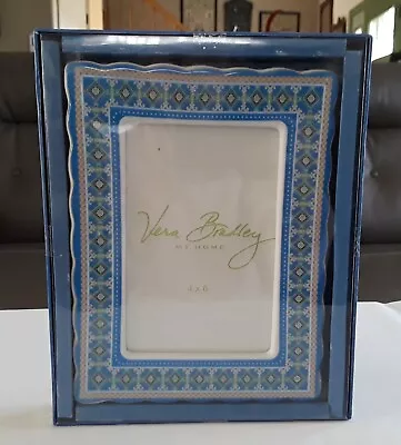 NIB Vera Bradley Capri Blue Collection 4  X 6  Photo Frame ~ Andrea By Sadek • $18.85