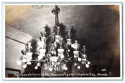 The Chandeliers In The Famous Crystal Virginia City Nevada RPPC Photo Postcard • $29.95