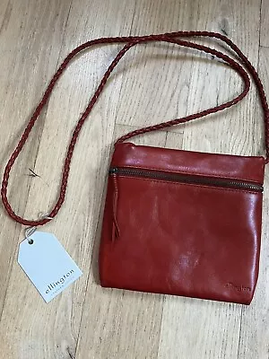 Ellington Red Leather Shoulder Bag Braided Strap Small Purse New With Tags • $44.95