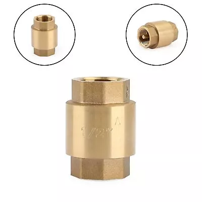 DN15 1/2  NPT In-Line Check Valve Brass Spring Loaded Inline 200PSI A6 • $11.78