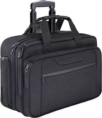 Rolling Laptop Bag Premium Wheeled Briefcase Fits Up To 17.3 Inch Laptop Water-P • $137