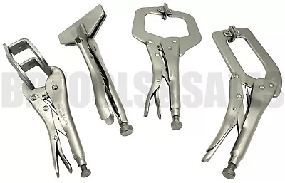 4pc Locking Grip Welding Clamp Vise C-Clamp Sheet Metal Clamp Plier Tool Set • $39.99