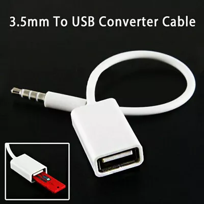 (6pack) 3.5mm Male AUX Audio Plug Jack To USB 2.0 Female Converter Cable Cord EN • $9.99