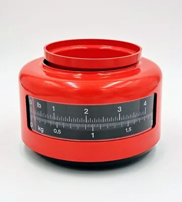 Kitchen Scale Space Age Mid Mod Red  • $17.95