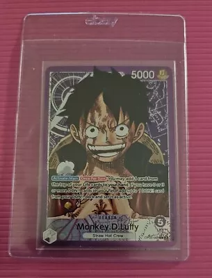 One Piece Card Game Awakening New Era Monkey D Luffy OP05-060 Alt Art Leader AA  • $89.99