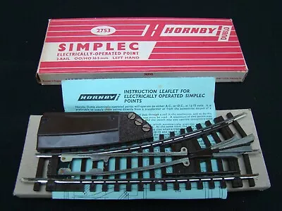 Hornby Dublo 2753 Simplec Electrically Operated L/h Switch Point - Boxed • £9.95