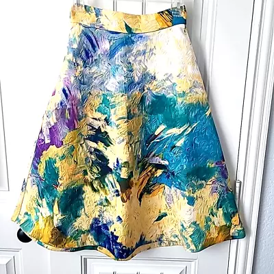 H&M Colorful Non Iron Aline Skirt Sz 4 S Easter Colors • $20