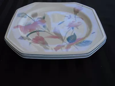 C-463 2 Mikasa Vintage Continental Silk Flowers Dinner Plates 10 1/4  • $14.95