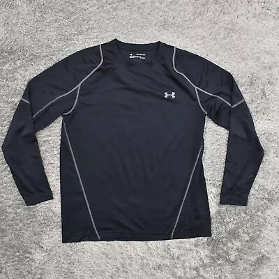 Under Armour Men's Adult Sz 2XL Tee Shirt T Black Fitted Coldgear Athletic Casua • $11.86