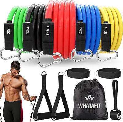 Resistance Bands Training Workout Set W/ Door Anchor & Handles & Bag & Straps • $46.99