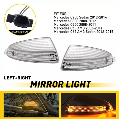 Fit W204 Mercedes C250 C350 C300 Door Mirror Mirror Side LED Turn Signal Light • $25.99
