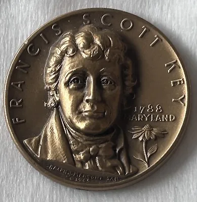 Francis Scott Key - Maryland Bronze Medal - Medallic Art Co NY. • $16.99
