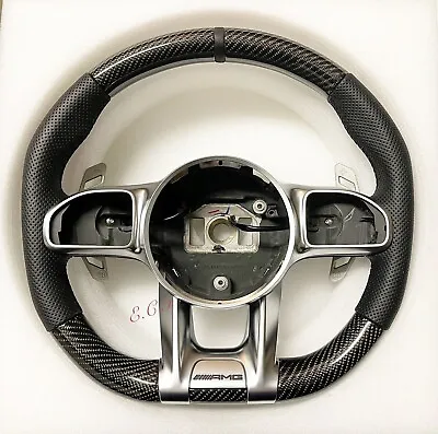Mercedes Amg Oem E63 S63 C63 Cls63 G63 Glc Cla Carbon Fiber Black Steering Wheel • $1499.98