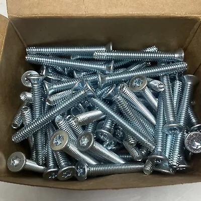 200 Pack Thread Cutting Screw 1/4”-20 Thread Size 2 1/4” Length Steel 6YE74 • $29