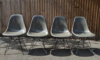 Four Original 1960s Eames Fibreglass DSR  Eiffel Tower  Side Chairs For Hille • £850