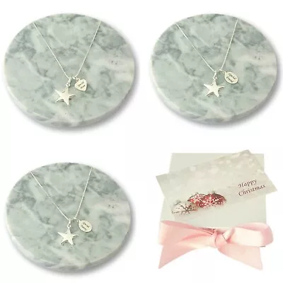 Silver Star Necklace With Engraved Tag In Christmas Gift Box Sterling Silver. • £24.99