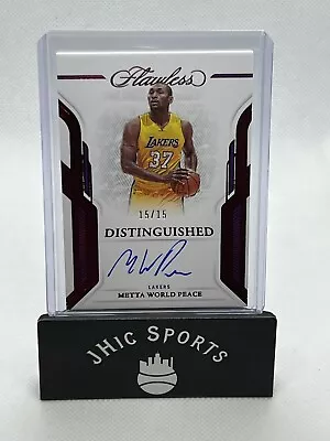 2022-23 Panini Flawless Metta World Peace Distinguished Auto Ruby /15 • $1.34