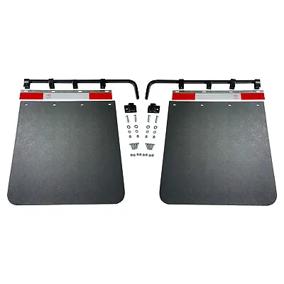 Pair Semi Truck Trailer Mud Flap Hangers Kit & Polymer Mud Flaps 24 X 30 Thick • $76.83