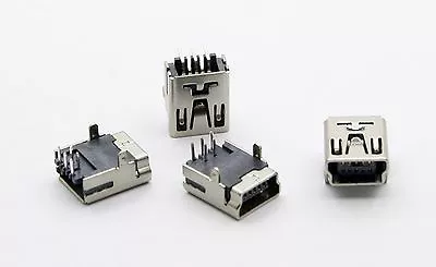 $7.99 • Buy 2 Pcs Mini USB Female 5Pin 90° PCB Socket Connector 2 Legs HW-MU-5F-20 BLUE YETI