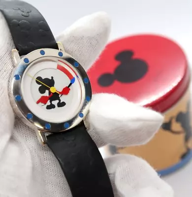 MICKEY MOUSE Michael Graves Art Deco Silver  .925  MENS WATCH In BOX R24-01 • $244.99