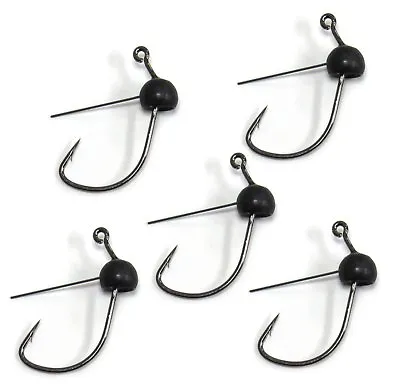 Harmony Fishing - Tungsten Weedless Wacky Jigheads (5 Pack Black) • $13.49