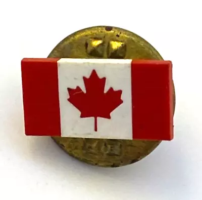 Vintage Canadian Maple Leaf Flag Pin Badge Lapel Pin Red White • $6