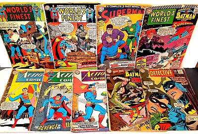 Silver Age 60s DC Comics Lot Of 9 Action Detective Superman Acceptable Low Grade • $50