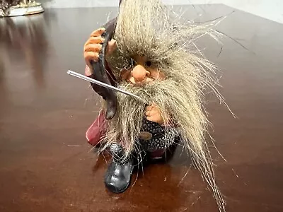 Viking Warrior Troll Figurine With Faux Hair Small 2.5 H • $12