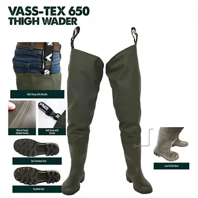 Vass-Tex 650-61 Thigh Wader - Studded * NEW 2024 Stocks * Thigh Waders • £74.99
