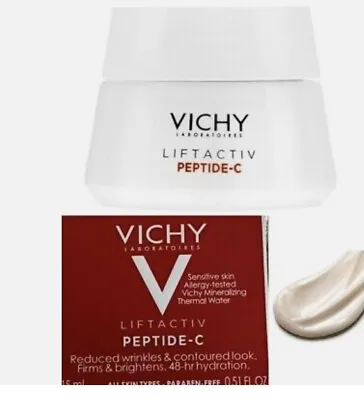 2 Vichy LiftActiv Peptide-C Anti-Age Face Moisturizer.51 Fl Oz /15 Ml New W/box • $16