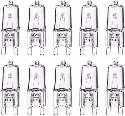 Vicloon G9 Halogen Bulbs 10 Pack 28W G9 Light Bulbs 230V 370Lm 2800K Warm White • £10.37