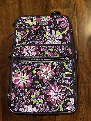 Vera Bradley Purple Punch 22” ROLLING SUITCASE CarryOn Travel Luggage Expandable • $199.50