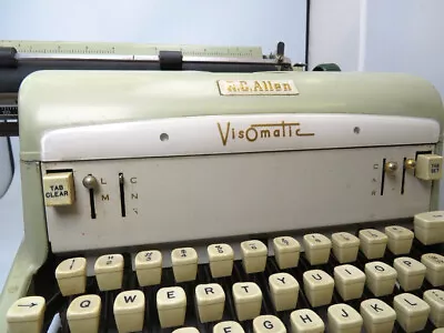 Rare Pistachio RC Allen Visomatic Typewriter With Loose Carriage • $60