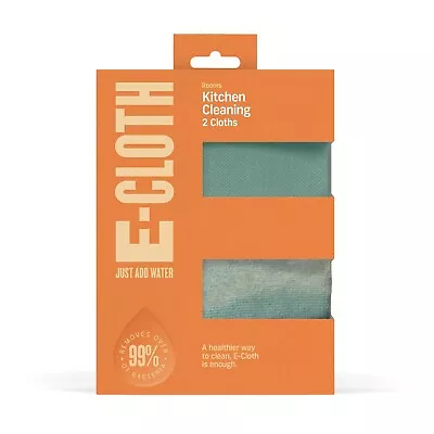 E-cloth Kitchen Pack 1 Kitchen And 1 Glass + Polishing Cloth Just Add Water  Ap1 • £6.95