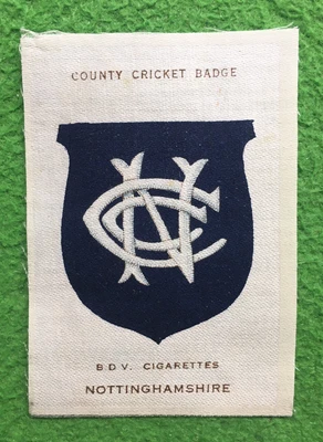 £3 • Buy Bdv Cigarette Silks. Lot B082 Nottingham CC Badge