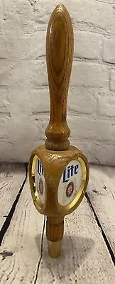 Vintage Miller Lite Beer Tap Handle 3 Sided Wood  • $14.97