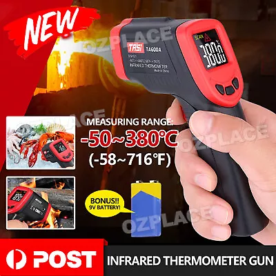 Non-contact IR Temperature Laser Pyrometer LCD Infrared Thermometer Gun TA601A • $20.95