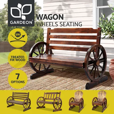 Gardeon Garden Bench Seat Outdoor Furniture Wooden Wagon Chair Backyard Lounge • $108.95